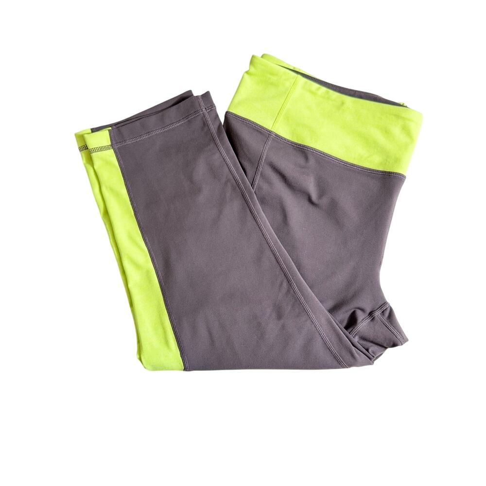 Athleta leggings SPLITS RevelaTSHCC gray green capri stretch Sz 2X  NWT